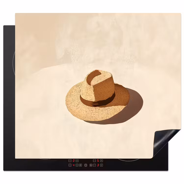 Induction hob protector - Hat - Minimalist - Shade - Beige — 1