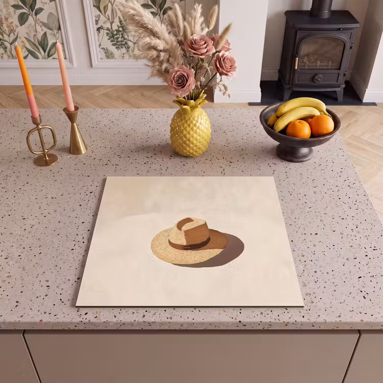Induction hob protector - Hat - Minimalist - Shade - Beige — 3