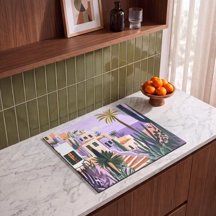 Induction hob protector - Houses - Minimalist - Palm trees - Coastal — 4