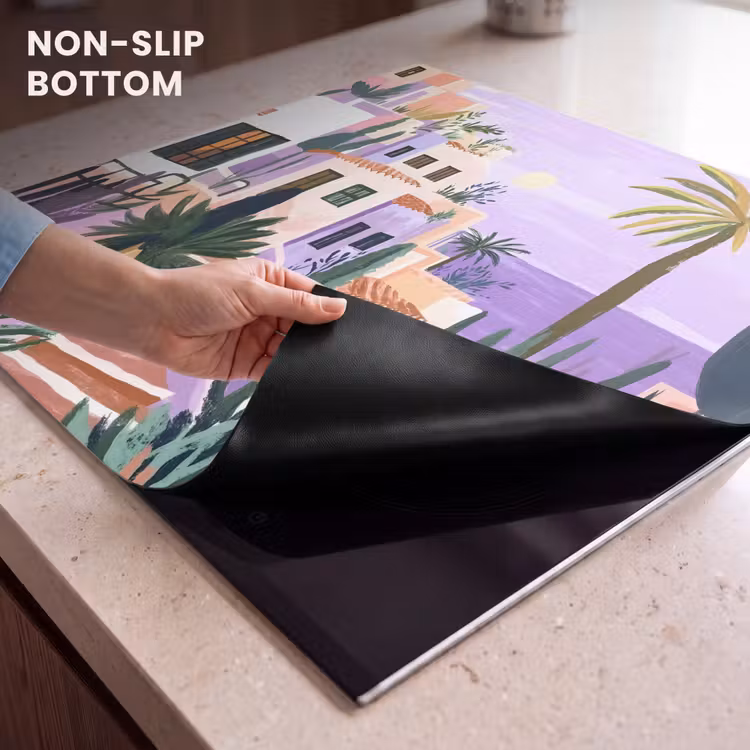 Induction hob protector - Houses - Minimalist - Palm trees - Coastal — 5