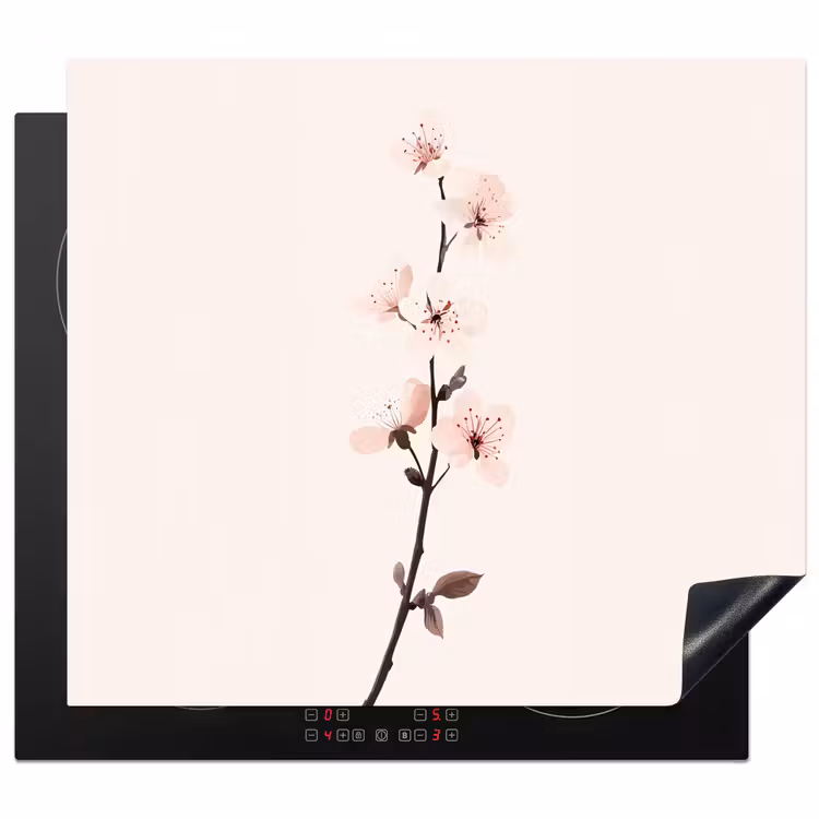 Induction hob protector - Minimalist - Blossom - Branch - Pink — 1