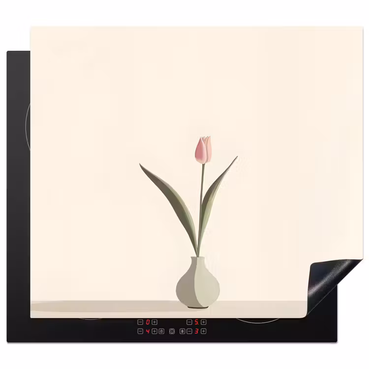 Induction hob protector - Tulip - Vase - Beige — 1