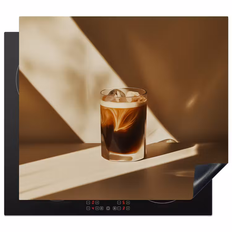 Induction hob protector - Glass - Iced Coffee - Shade - Brown — 1