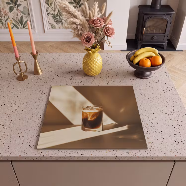 Induction hob protector - Glass - Iced Coffee - Shade - Brown — 3