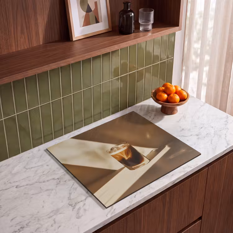 Induction hob protector - Glass - Iced Coffee - Shade - Brown — 4