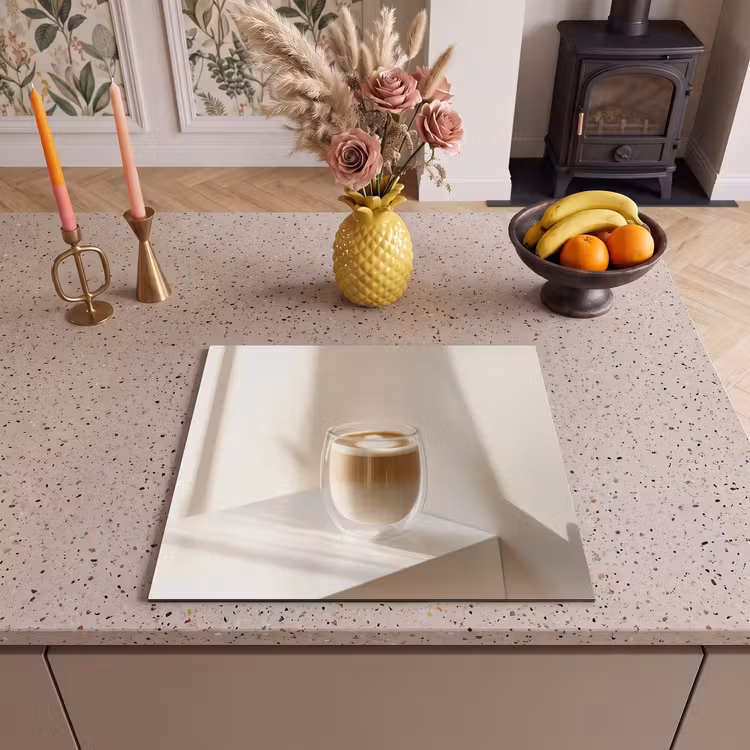 Induction hob protector - Mug - Latte - Minimalist - Shadow — 3