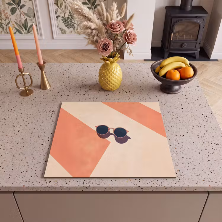 Induction hob protector - Sunglasses - Shade - Orange - Minimalist — 3