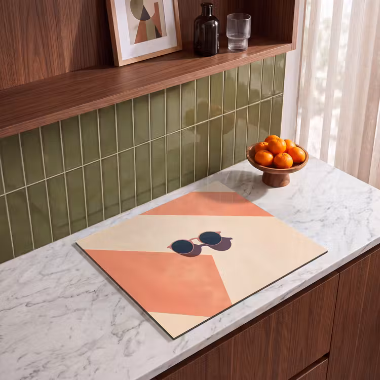 Induction hob protector - Sunglasses - Shade - Orange - Minimalist — 4