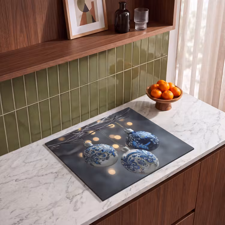 Induction hob protector - Christmas Ball - Decorated - Blue — 4