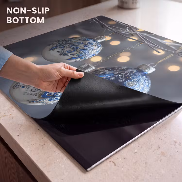 Induction hob protector - Christmas Ball - Decorated - Blue — 5