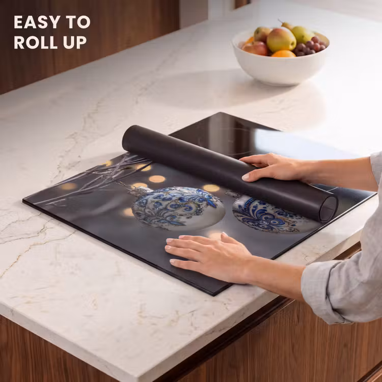 Induction hob protector - Christmas Ball - Decorated - Blue — 6