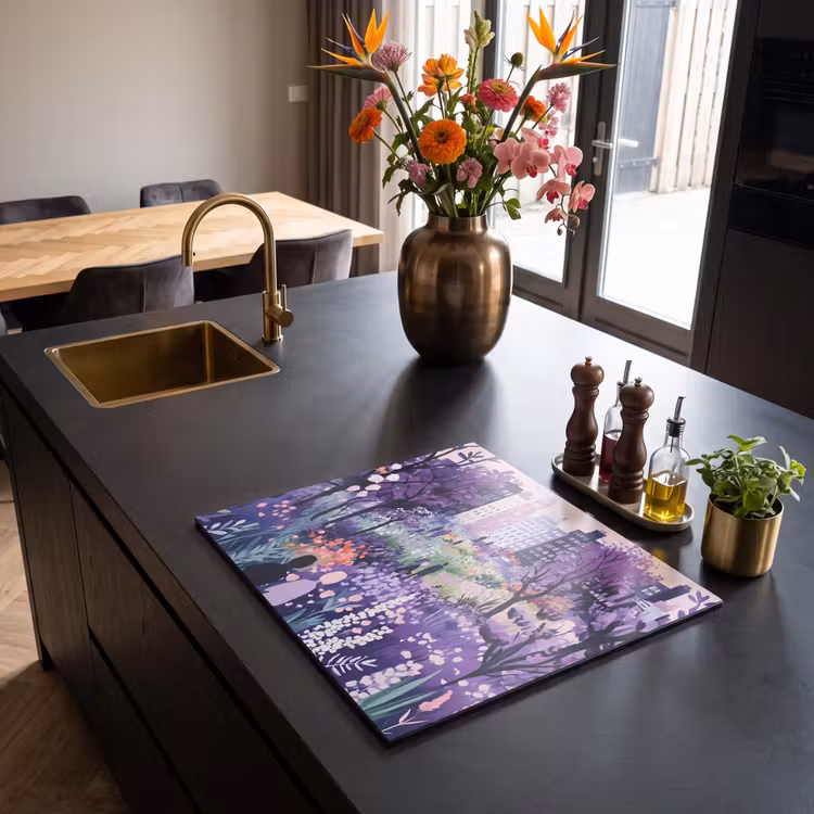 Induction hob protector - Park - Trees - Flowers - Buildings — 2