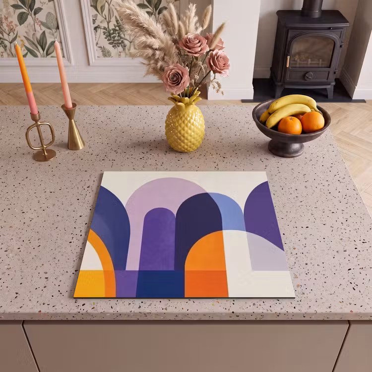 Induction hob protector - Shapes - Abstract - Graphic - Orange — 3