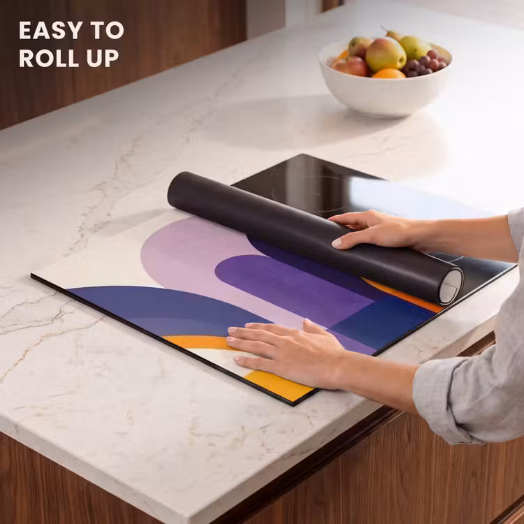 Induction hob protector - Shapes - Abstract - Graphic - Orange — 6