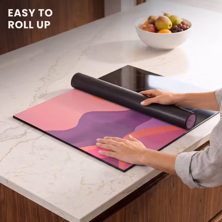 Induction hob protector - Sun - Hills - Purple - Abstract — 6