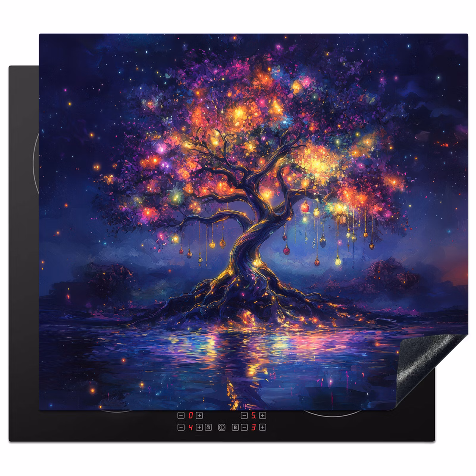 Induction hob protector - Cosmic - light tree - Christmas - Colorful — 1