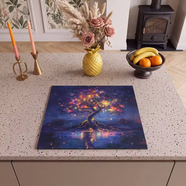 Induction hob protector - Cosmic - light tree - Christmas - Colorful — 3