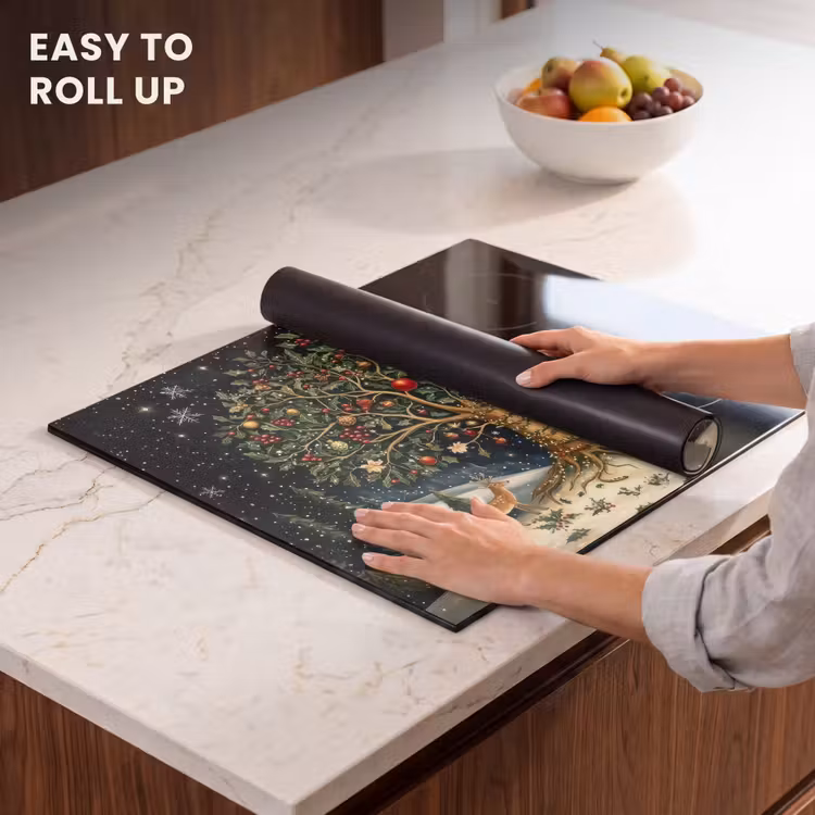 Induction hob protector - Party tree - Winter sky - Colorful — 6