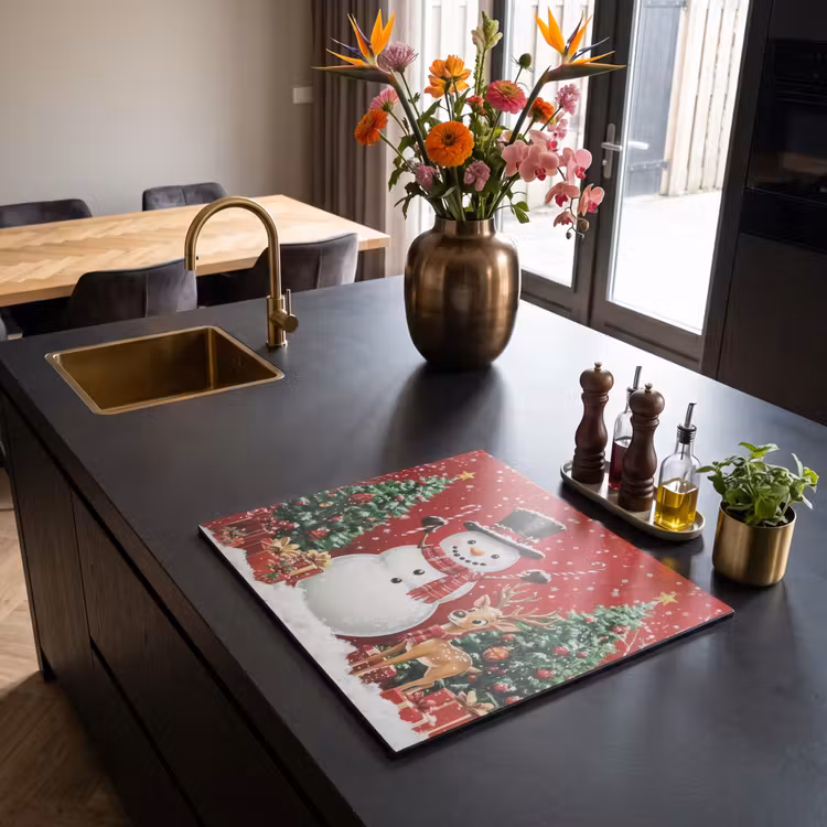Induction hob protector - Celebration - Winter Forest - Colorful — 2