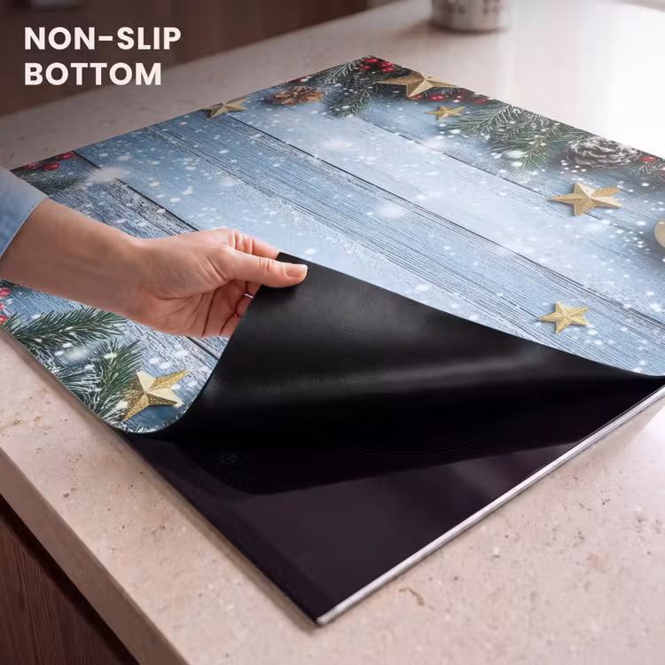 Induction hob protector - Christmas frame - Snow - Multicolored — 5