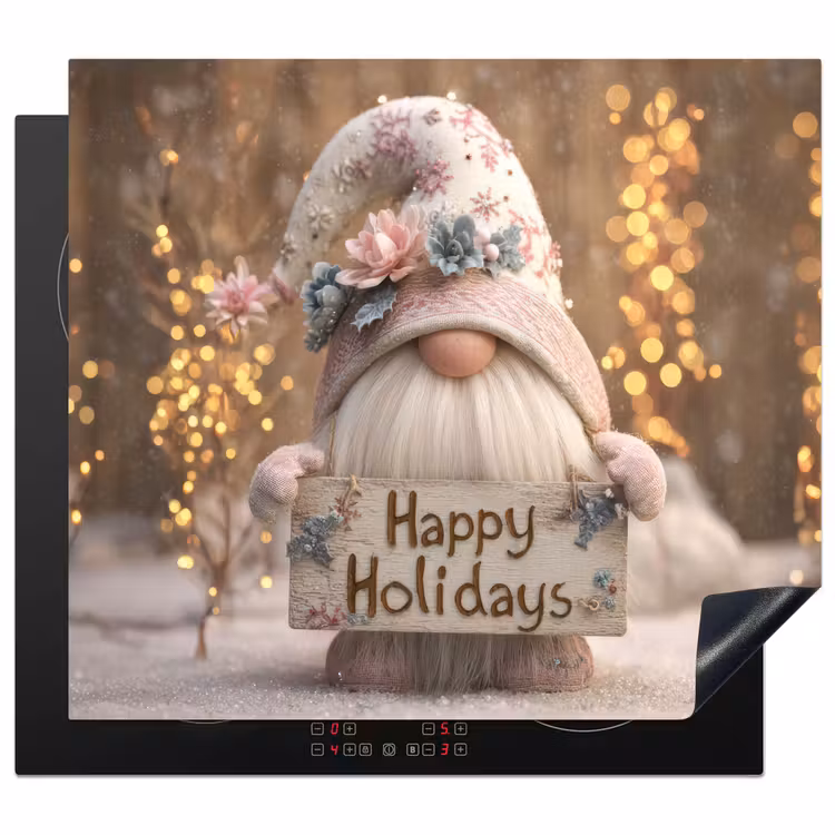 Induction hob protector - Christmas - Gnome - Plate - Colorful — 1