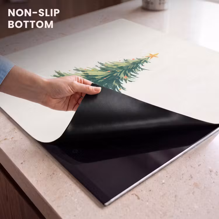 Induction hob protector - Christmas tree - Illustration - Star - Snow — 5