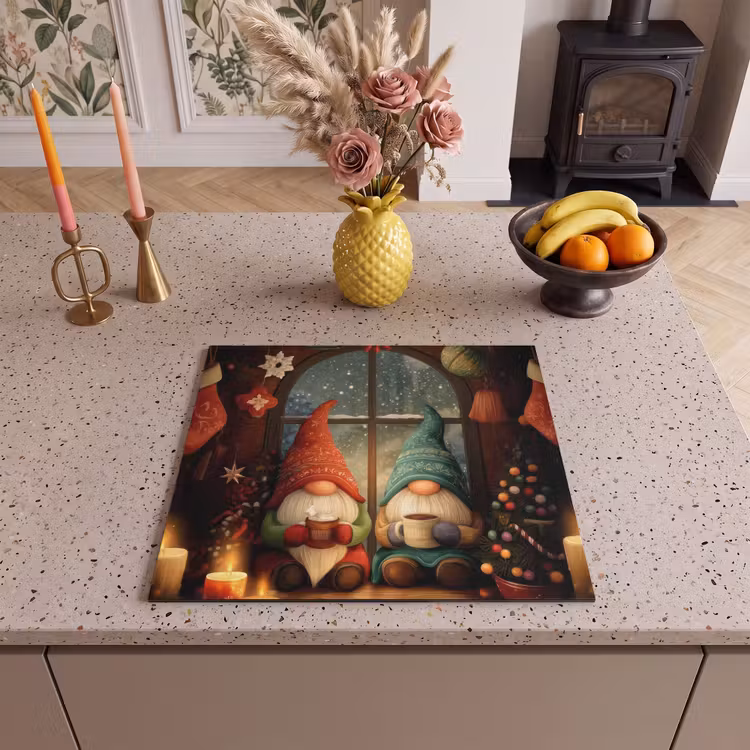 Induction hob protector - Gnomes - Christmas - Window - Colorful — 3