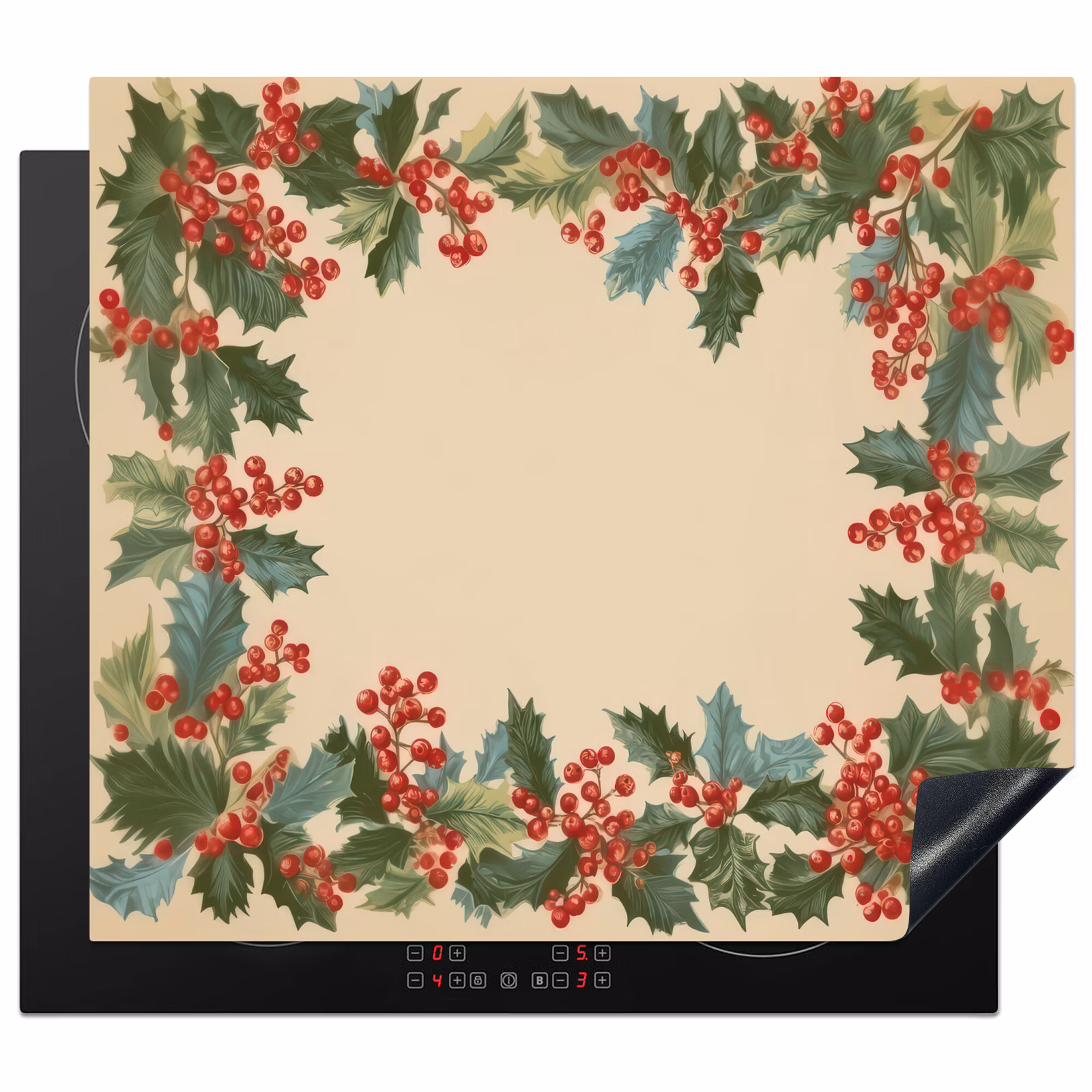 Induction hob protector - Hulstrand - Berries - Beige — 1