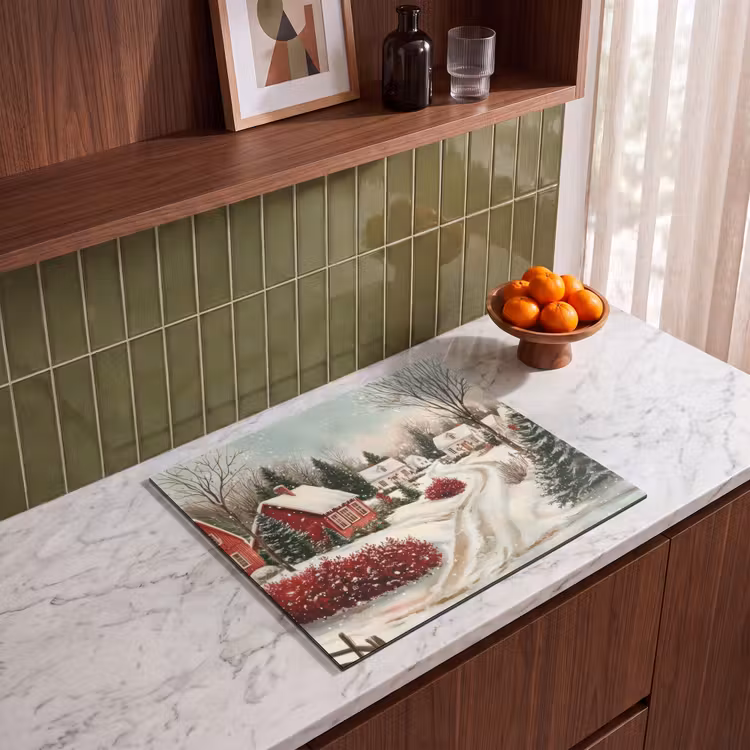 Induction hob protector - Christmas atmosphere - Rural - Red — 4