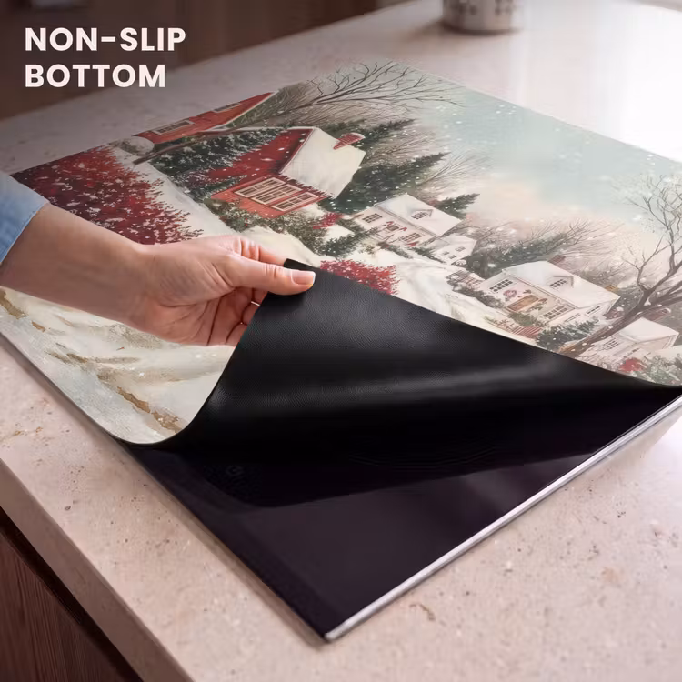 Induction hob protector - Christmas atmosphere - Rural - Red — 5