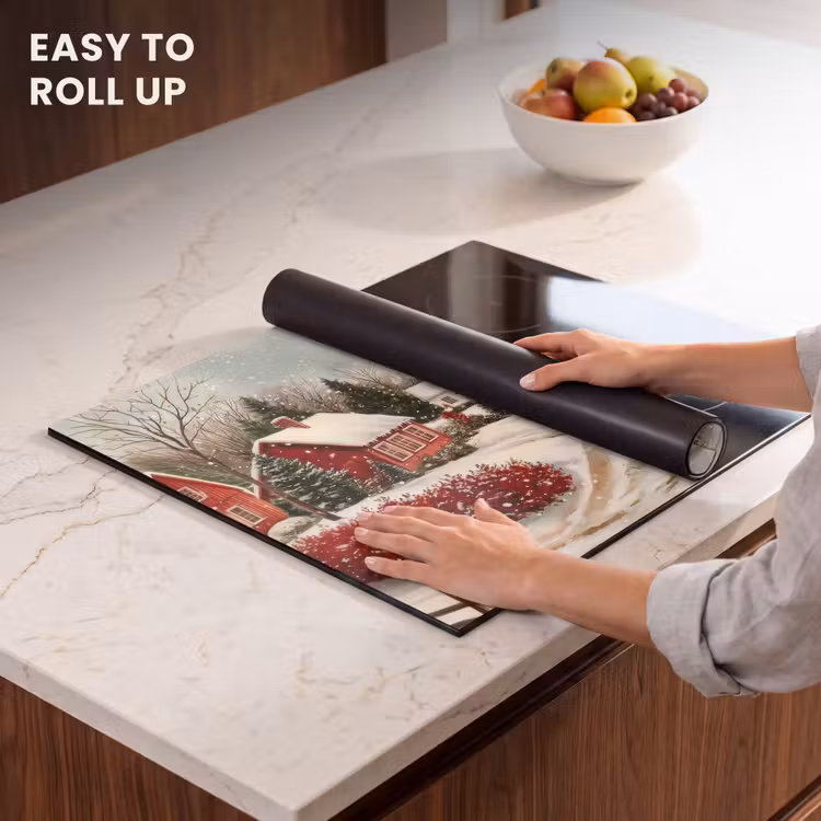 Induction hob protector - Christmas atmosphere - Rural - Red — 6