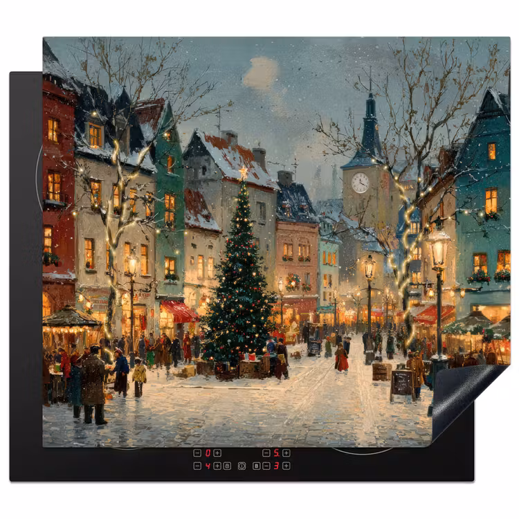 Induction hob protector - Christmas atmosphere - Town Square - Colorful — 1