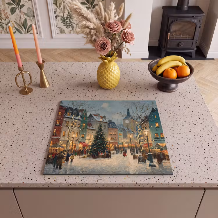 Induction hob protector - Christmas atmosphere - Town Square - Colorful — 3