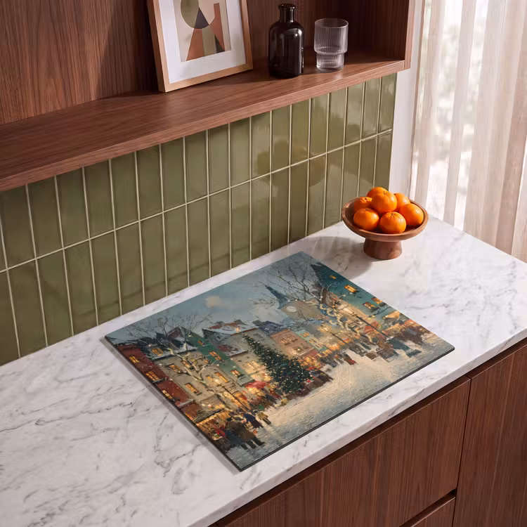 Induction hob protector - Christmas atmosphere - Town Square - Colorful — 4