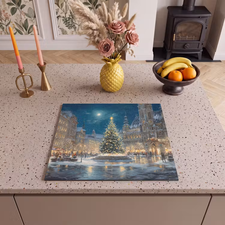 Induction hob protector - Christmas Eve - Town Square - Multicolored — 3