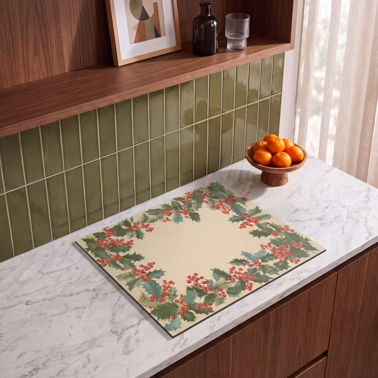 Induction hob protector - Hulstrand - Berries - Beige — 4