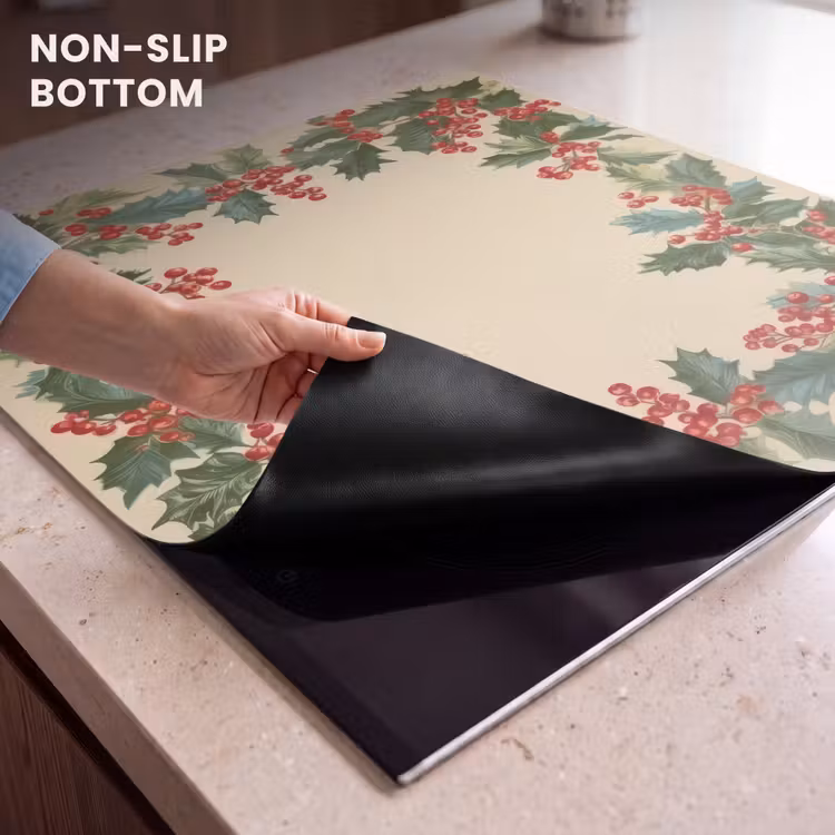 Induction hob protector - Hulstrand - Berries - Beige — 5