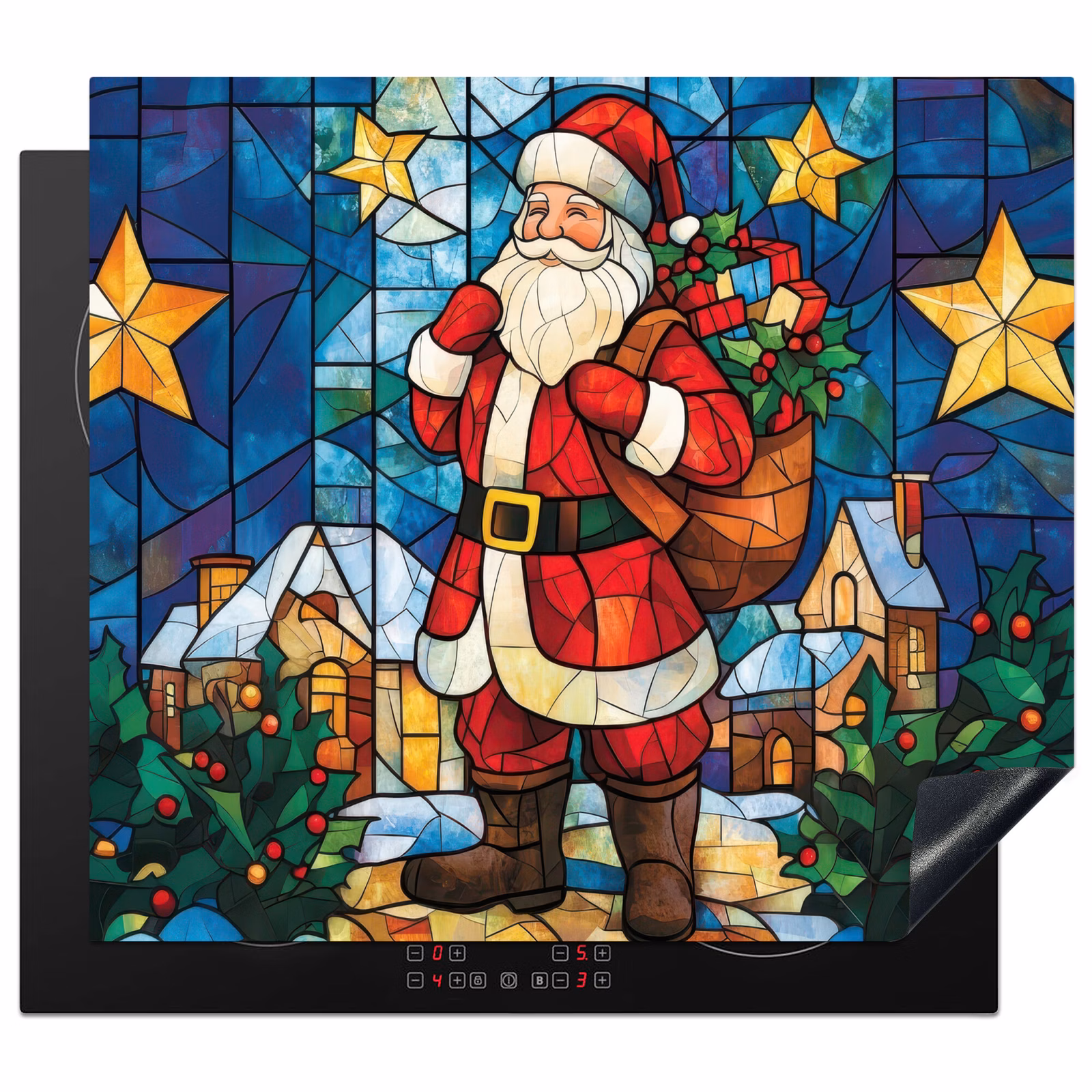 Induction hob protector - Santa Claus - Glass - Colorful — 1