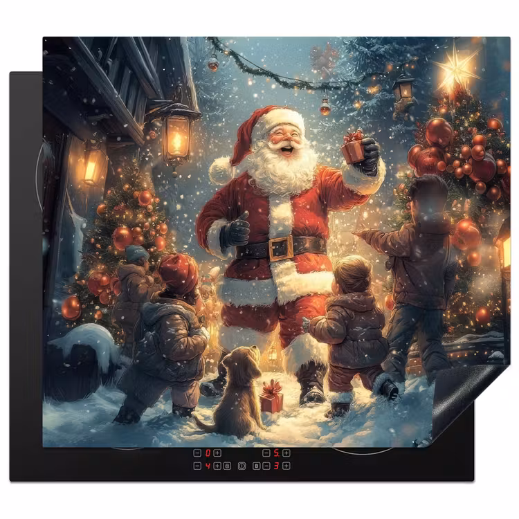 Induction hob protector - Christmas cheer - Snow - Colorful — 1