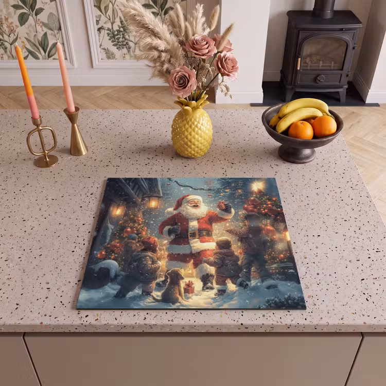 Induction hob protector - Christmas cheer - Snow - Colorful — 3
