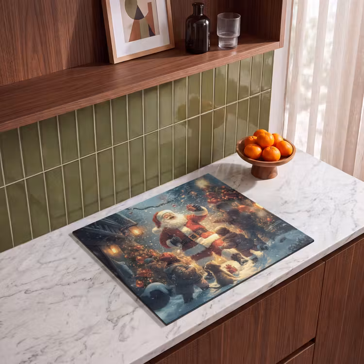 Induction hob protector - Christmas cheer - Snow - Colorful — 4