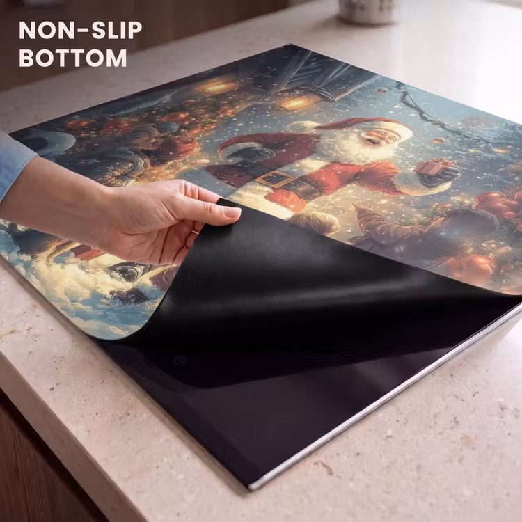 Induction hob protector - Christmas cheer - Snow - Colorful — 5