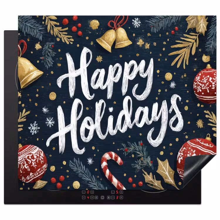 Induction hob protector - Festive - Christmas greeting - Colorful — 1