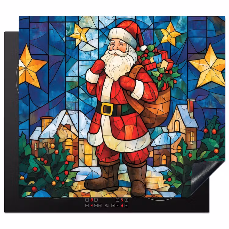 Induction hob protector - Santa Claus - Glass - Colorful — 1