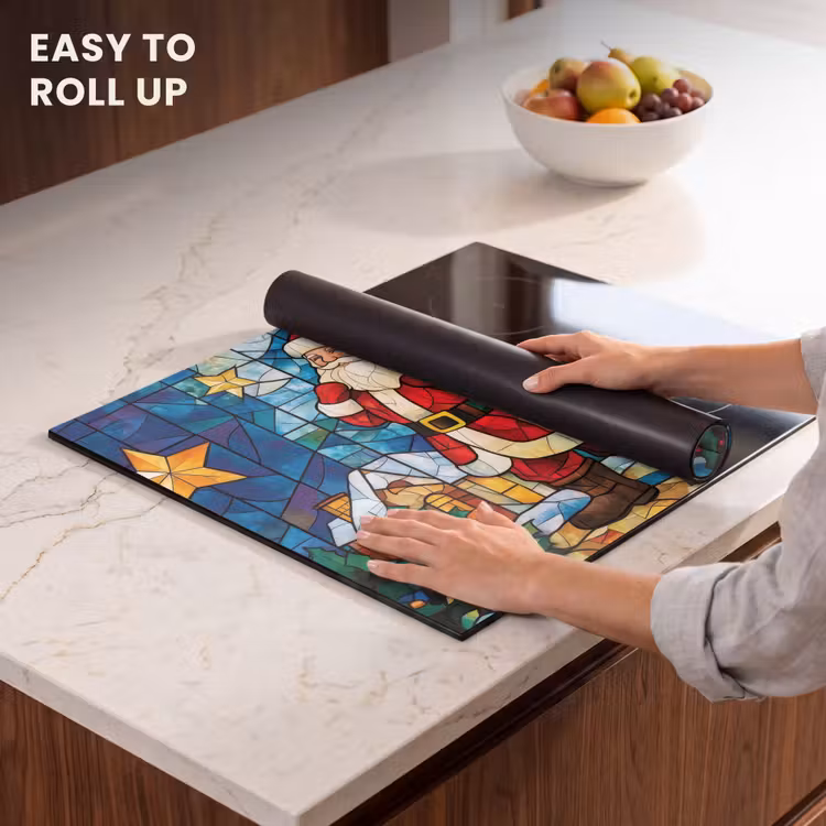 Induction hob protector - Santa Claus - Glass - Colorful — 6