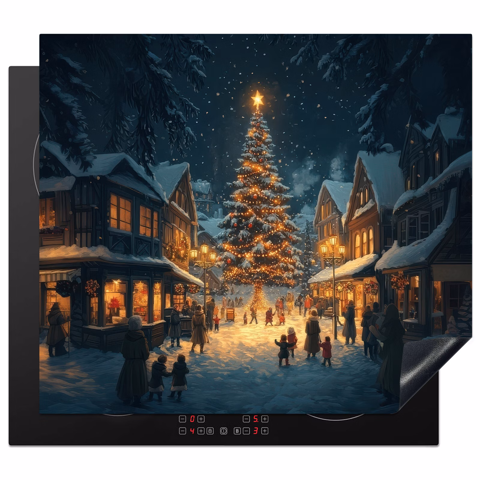 Induction hob protector - Christmas party - Village - Dark — 1