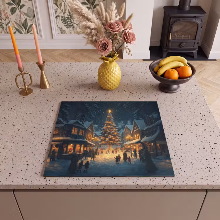 Induction hob protector - Christmas party - Village - Dark — 3