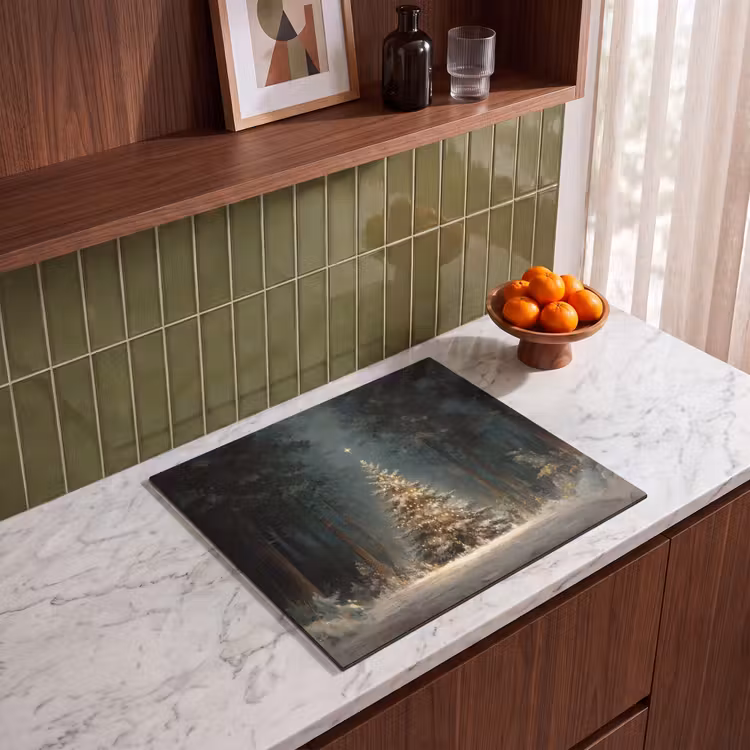 Induction hob protector - Christmas tree - Forest - Snow - multicolored — 4