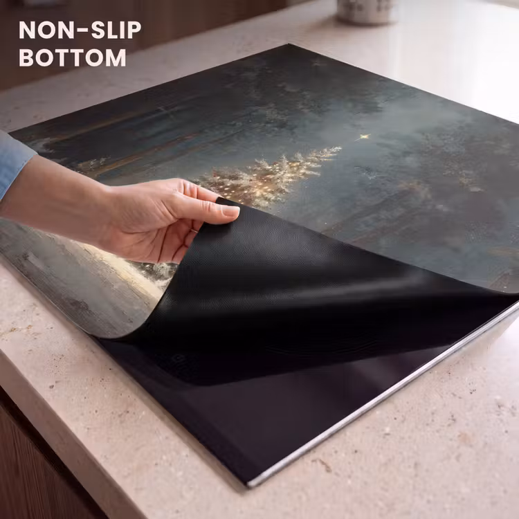 Induction hob protector - Christmas tree - Forest - Snow - multicolored — 5