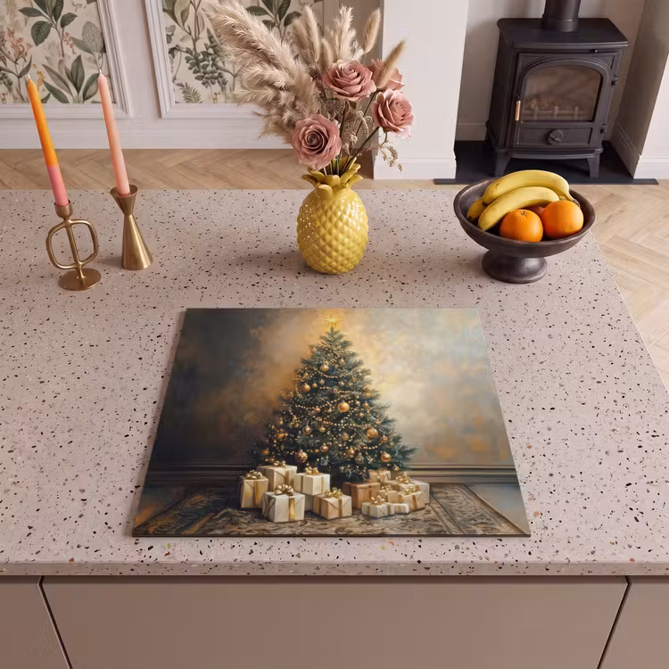 Induction hob protector - Christmas tree - Gifts - Gold — 3